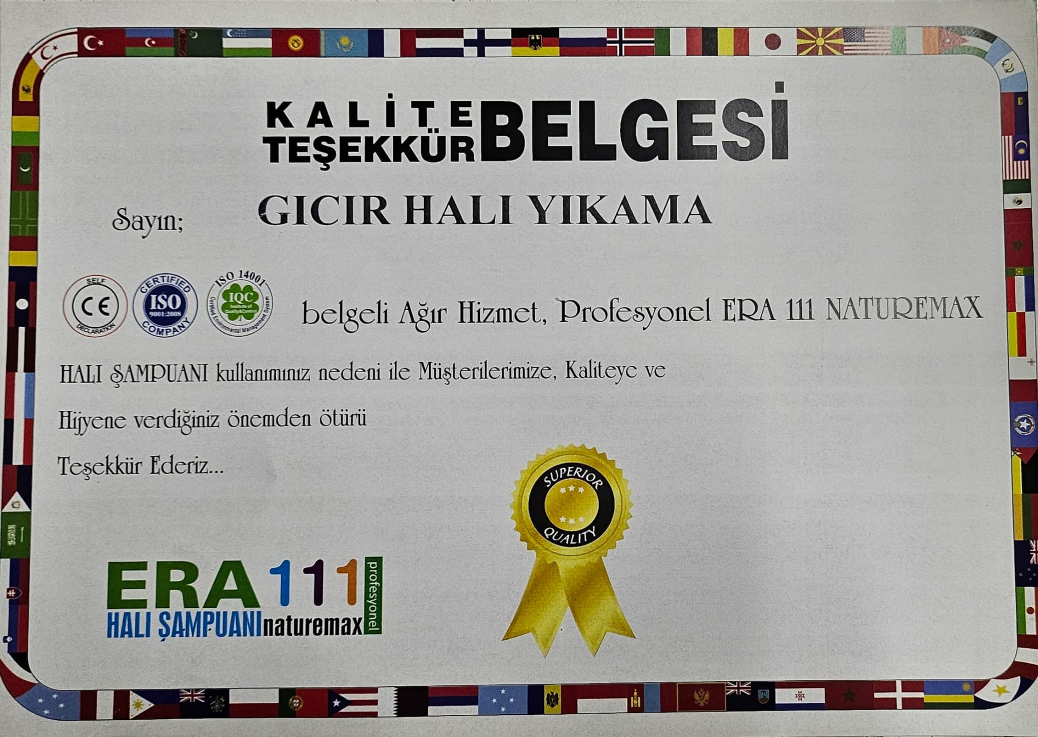 Sektörel Onur Belgesi